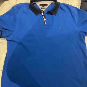 Tommy Hilfiger Blue Polo Large Custom Fit